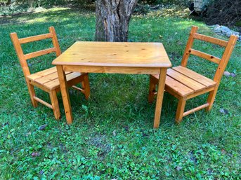 Vintage Pine Child Size Table & Chair Set