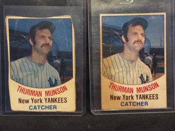 (2) 1977 Hostess Thurman Munson Cards - K