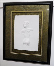 Embossed On Paper Nude Of A Woman, Signed Nathan - Greek / Roman Style