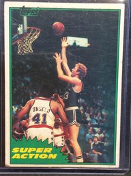 1981 Topps Larry Bird Super Action - K