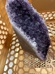 Amethyst Crystal Geode ,3 LB 8 Oz, 6 Inch By 5 Inch