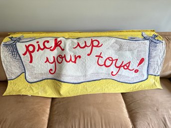 Pick Up Your Toys Banner From Pottery Barn Kids