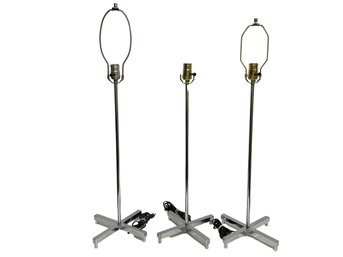 3 Chrome Floor Lamps