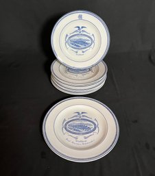 Rare Set Of 11 Wedgewood Dinner Plates Made For The Waltham Watch Company