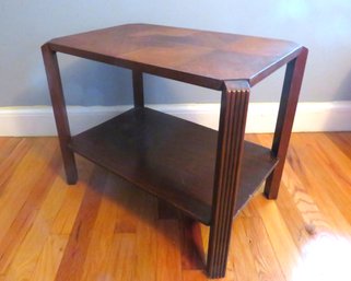 Vintage Art Deco Side Table With Shelf