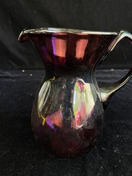 Colored Glass Pitcher Made In Italy