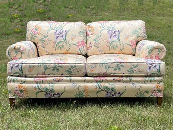 A Rolled Arm Sofa By Drexel Heritage In Floral Print