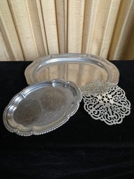 Stainless Serving Platter Lot