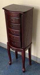 Standing Jewelry Armoire Chest 5 Drawers With Jewelry