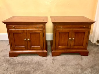 Pair Of Drexel Country Collection Side Tables