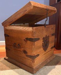 Solid Pine Storage Chest With Metal Handles