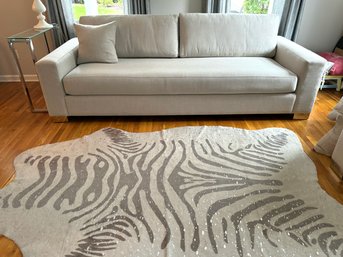 Donna Saylers Faux Zebra Print Rug W Metallic Finish (LOC:W1)