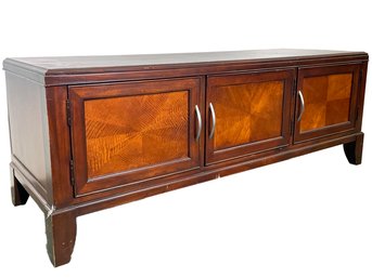 An Inlaid Marquetry Paneled Media Console