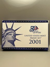 Beautiful 2001 United States Mint Proof Set