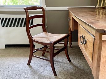 Vintage Rush Seat Side Chair