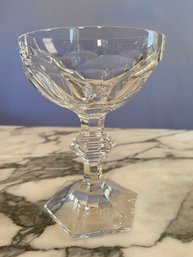 5 Signed Baccarat Crystal Harcourt 1841 Coupe Champagne Glass No Chips