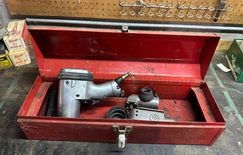 Beautiful Set Of Pneumatic Air Guns With A Metal Carrying Case