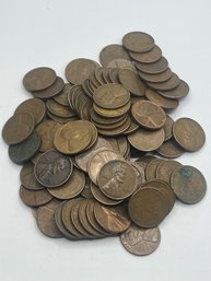 100 Wheat Pennies 1940's And 1950's