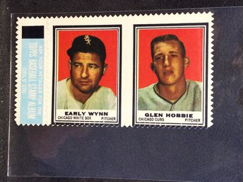 1962 Topps Stamp Panels Early Wynn - Glenn Hobbie - K