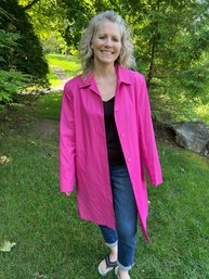 Anne Klein Pink Rain Jacket Size 12