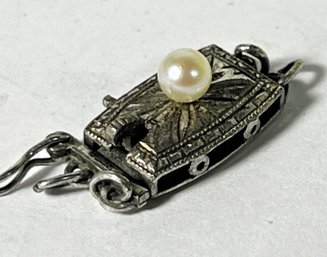 Sterling Silver Cultured Pearl Clasp