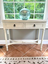 Petite Whitewash Finished Console Table