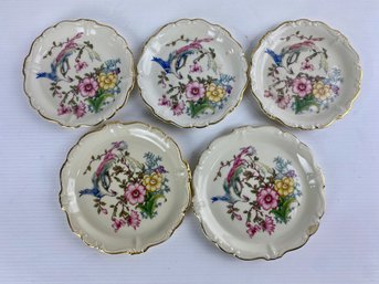 Rosenthal Pompadour Floral Plates, A. Gilbert (5)