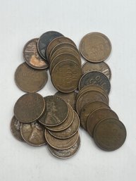 25 Wheat Pennies 1930's