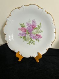 Schumann Arzberg Germany ( Lilac Time ) Porcelain Plate With Gold Trim