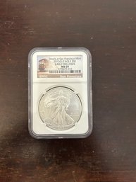 Beautiful 2013-S American Eagle Early Release Silver Struck At San Francisco Mint NGC MS 69 !!!