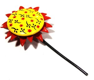 1960s Vintage Flower Power Brooch Of A Sun Flower