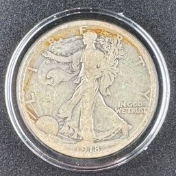 1918 Walking Liberty Silver Half Dollar