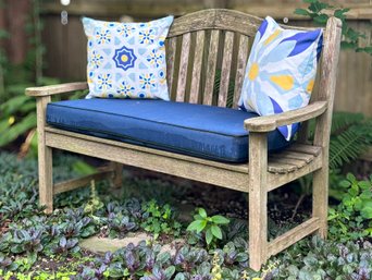 An Outdoor Teak Garden Bench