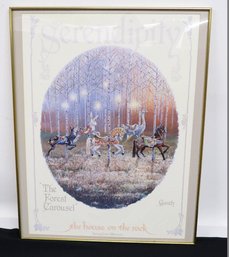 Serendipity Framed Poster From The House On The Rock, Spring Green Wisconsin Forest Carousel By Gandy C.1990