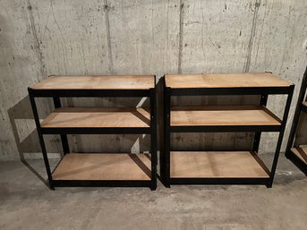 Pair Of As Is Basement Shelves