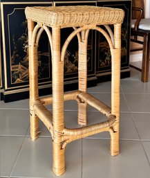 A Vintage Wicker Side Table