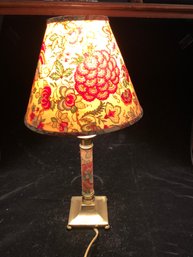 Floral Fabric Wrapped Table Lamp
