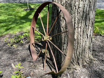 34' Antique Wagon Wheel - 1 Of 3