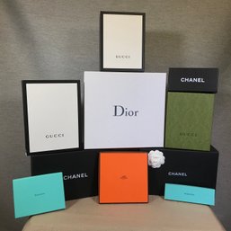 Fabulous Grouping Of Designer Boxes - 10 Boxes Total - HERMES - CHANEL - TIFFANY - DIOR - GUCCI - Great Lot !