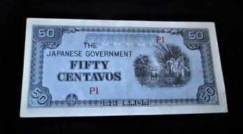 WW II, Japanese Government Fifty Centavos Bill