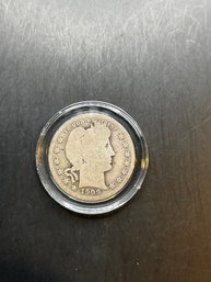 Beautiful 1909 Barber Silver Quarter In Plastic Case