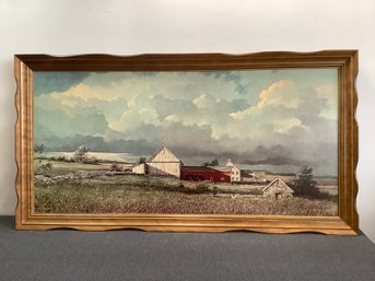 Large Landscape Framed Art Print Of A Barn