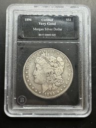 Certified VERY GOOD 1896-O Morgan Silver Dollar