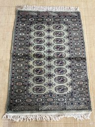 A Small  Hand Knotted Silk  Indo Persian Carpet