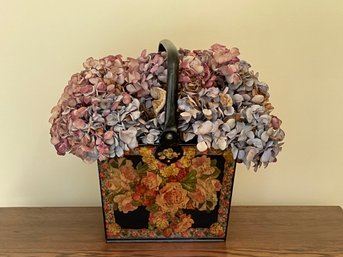 19TH Century English Decorated Maids Basket