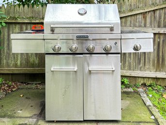 A Kitchenaid Stainless Steel Propane Grill