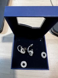 Swarovski Crystal Interchangeable Huggie Earrings