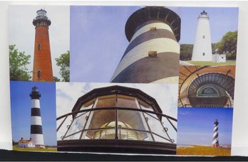 A Lighthouse Assortment Screen Print On Canvas