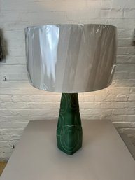 Mid-century Modern (1950s) Biomorphic Ceramic Jade Table Lamp