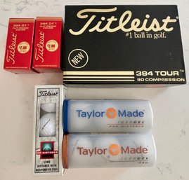 NEW IN BOXES- Lot Of Titleist & Taylor Gold Balls